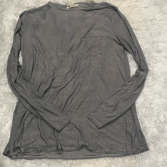 Alexander Wang Pocket Jersey Stripe Long Sleeve - Picture 1 of 3